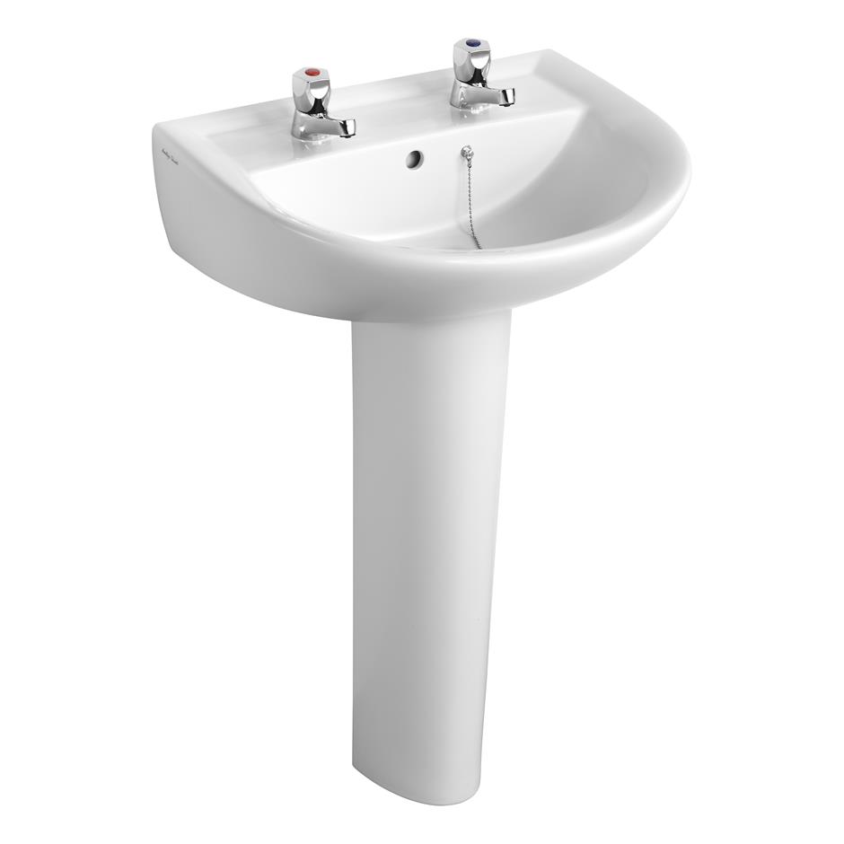 Armitage Shanks Sandringham 21 E895101 550x460 2 Tap Hole Wall Mounted Basin