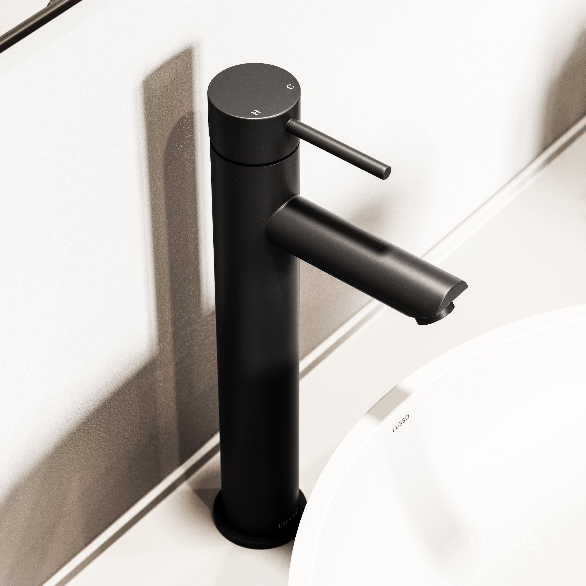 Lusso Luxe 1020HB Tall Basin Mixer Matt Black