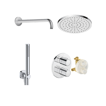 Duravit D022816956 Round Concealed Thermostatic Shower Pack Chrome