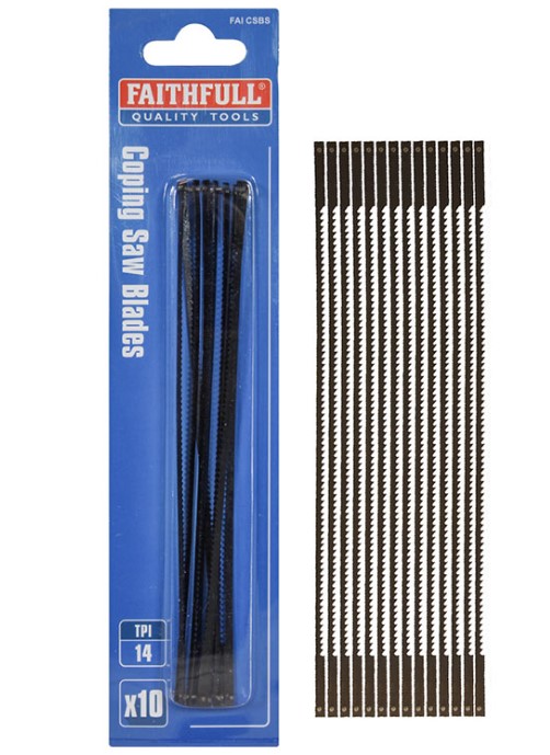 Faithfull Coping Saw Blades CSBS pack of 10