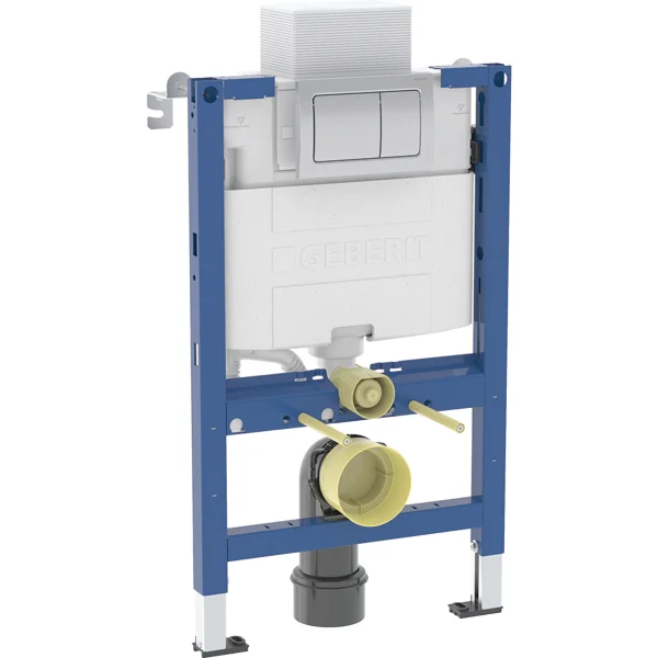 Geberit Alpha 458.034.21.2 Duofix 820mm WC Frame With Square Chrome Flush Plate