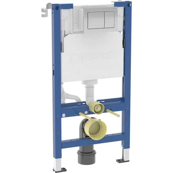 Geberit Alpha 458.037.21.2 Duofix 980mm WC Frame With Square Chrome Flush Plate