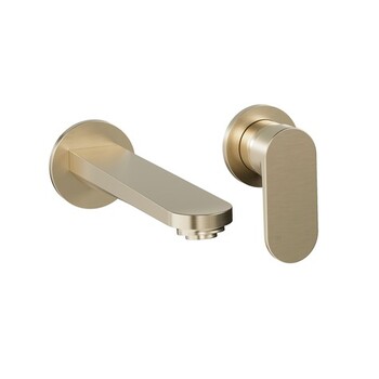 Crosswater Drift DR120WNF Wall Mounted 2 Hole Basin Set Brushed Brass