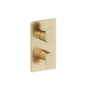 Crosswater Drift DR1500RF 2 Outlet 2 Handle Shower Valve Brushed Brass