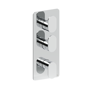 Crosswater Drift DR2000RC Portrait 2 Outlet 3 Handle Shower Valve Chrome