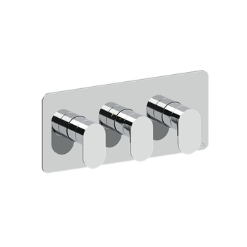 Crosswater Drift DR2001RC Landscape 2 Outlet 3 Handle Shower Valve Chrome