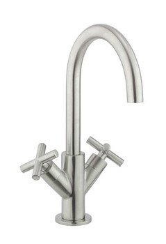 Crosswater MPRO PRC110DNV Crosshead Basin Monobloc Brushed Stainless Steel Effect