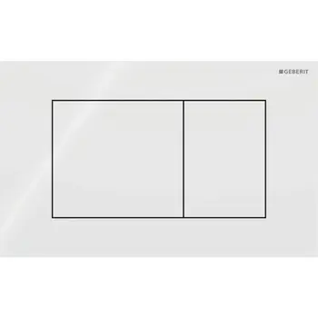 Geberit Sigma 40 115.629.SI.1 Square Glass Dual Flush Plate White