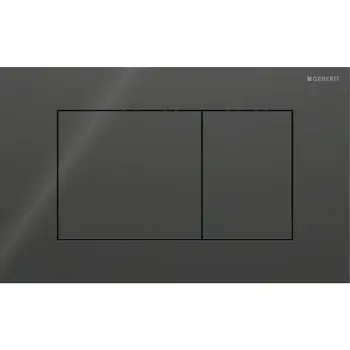 Geberit Sigma 40 115.629.SJ.1 Square Glass Dual Flush Plate Black