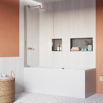 Crosswater Asura AUBSCC0900 900mm Bath Screen Polished Stainless Steel