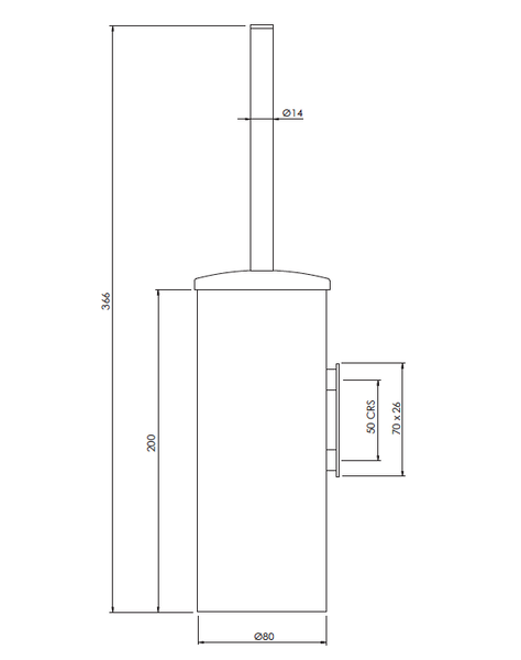 Coalbrook | CDO7009GM | Toilet Brush 2