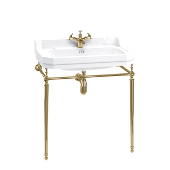 Burlington T50 Gold 80cm Basin Wash Stand Gold